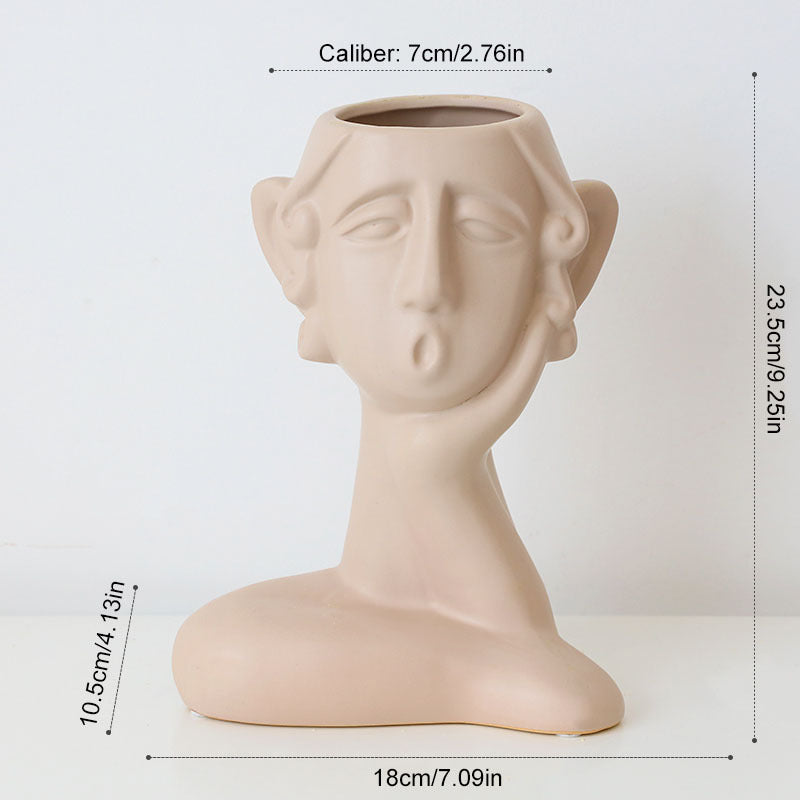 Face&Hand Ceramic vase decoration
