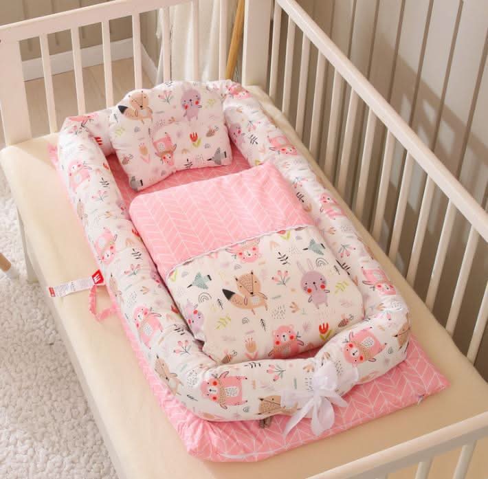 Anti-Druck-Babybett, faltbares, tragbares Babybett mit Mittelbett, Babymatratze, bionisches Reisebett
