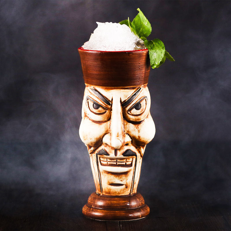 Ceramic Tiki Mug Human Face Porcelain Beer/Wine Mug Hawaii Easter Island Zombie Cocktail Glass