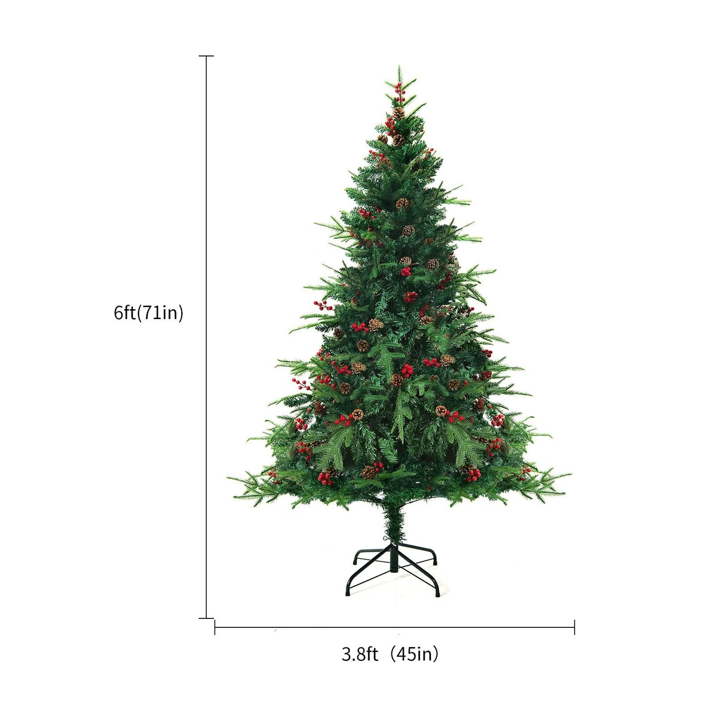 Sapin de Noël en PVC avec neige artificielle, décoration de vitrine, sapin de Noël en cèdre, fournitures de décoration de Noël
