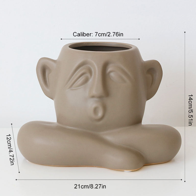 Face&Hand Ceramic vase decoration