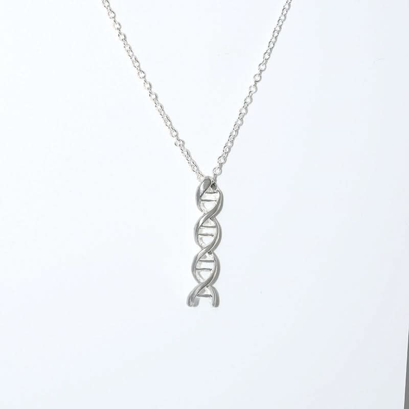 Collier étudiant en sciences de l'ADN, pendentif spirale moléculaire