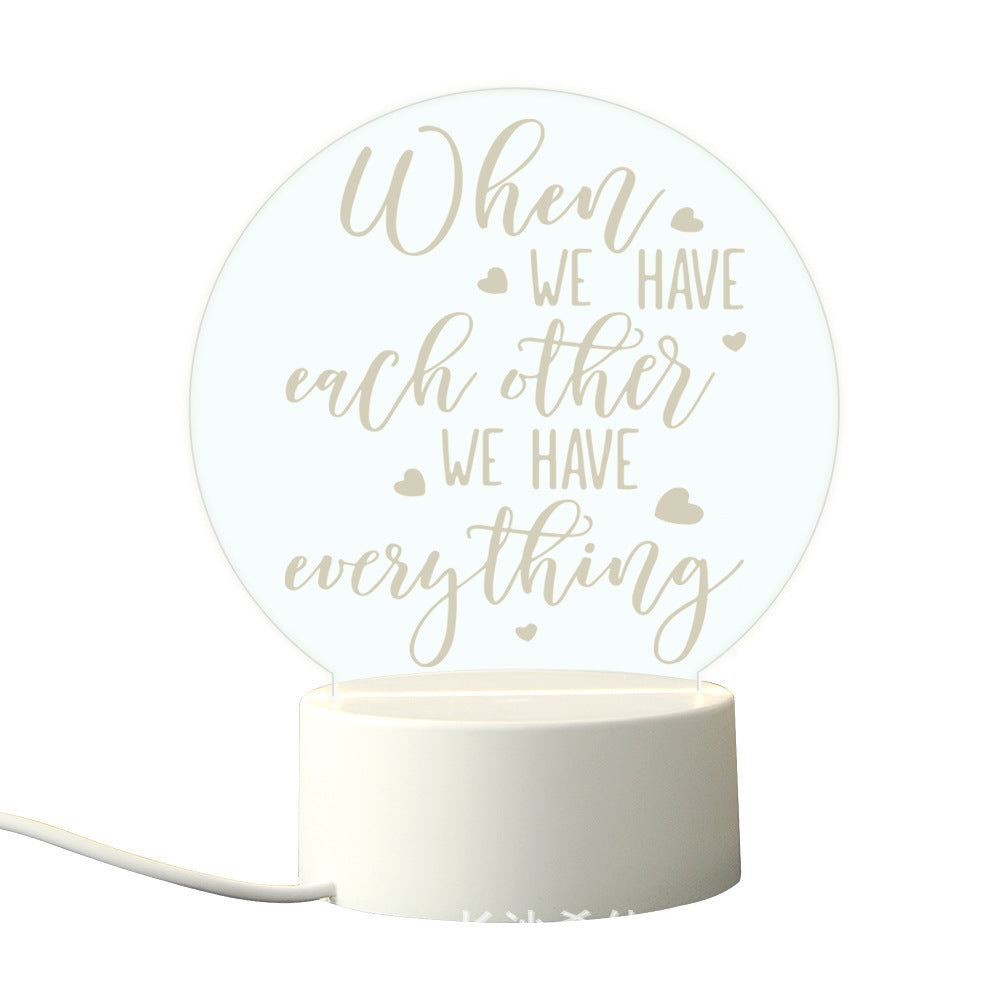 Exklusive Acryl-Nachtleuchte für Paare zum Tanabata-Festival