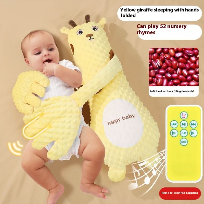 Oreiller anti-fuites pour bébé, télécommande pour apaiser bébé et favoriser son sommeil, peluche réconfortante pour tout-petit.