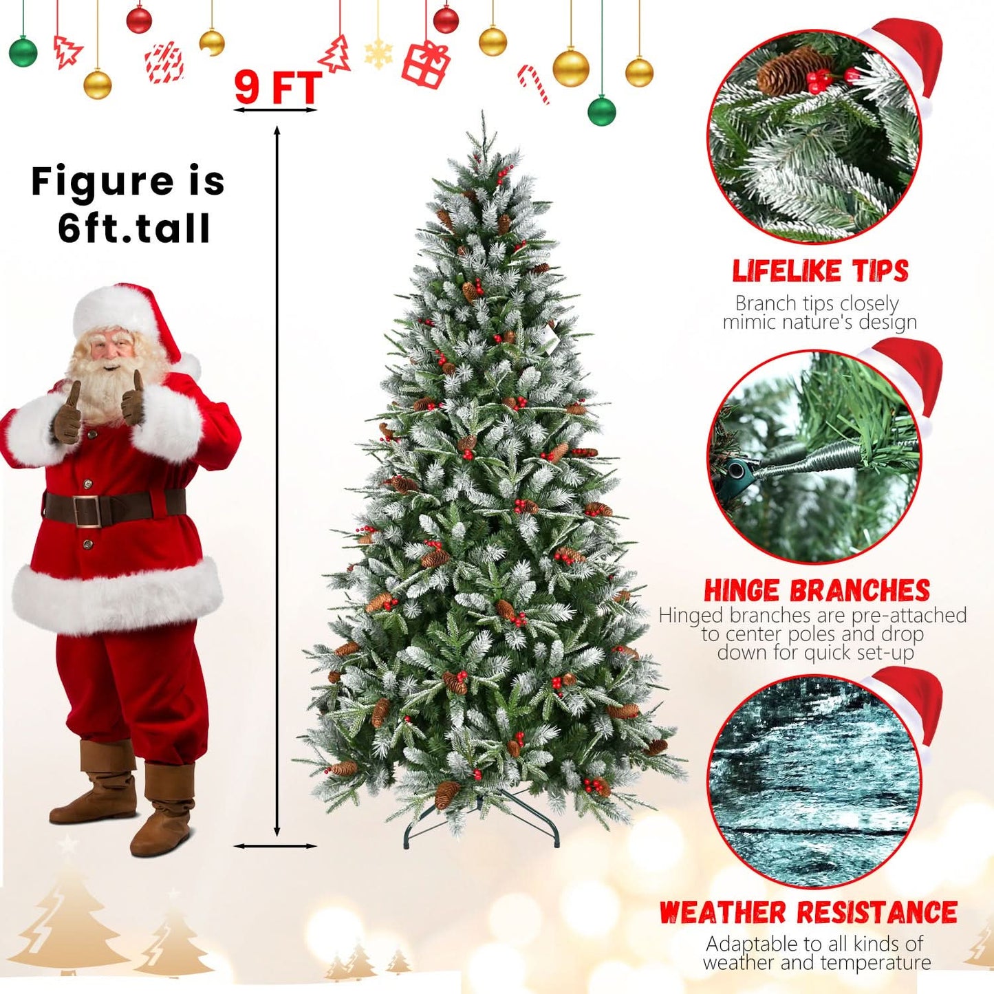 PVC-Weihnachtsbaum, Weihnachtsdekorationen