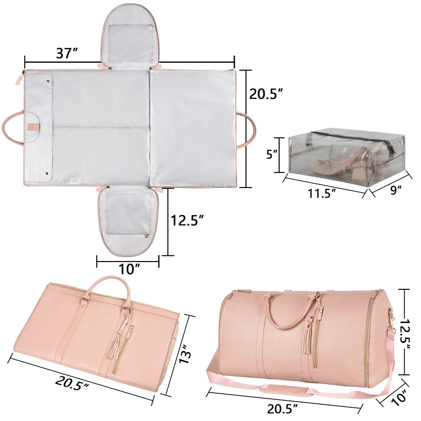 Large-Capacity Foldable Travel Duffle Bag – Waterproof Handbag & Garment Suit Tote for Clothes & Trips
