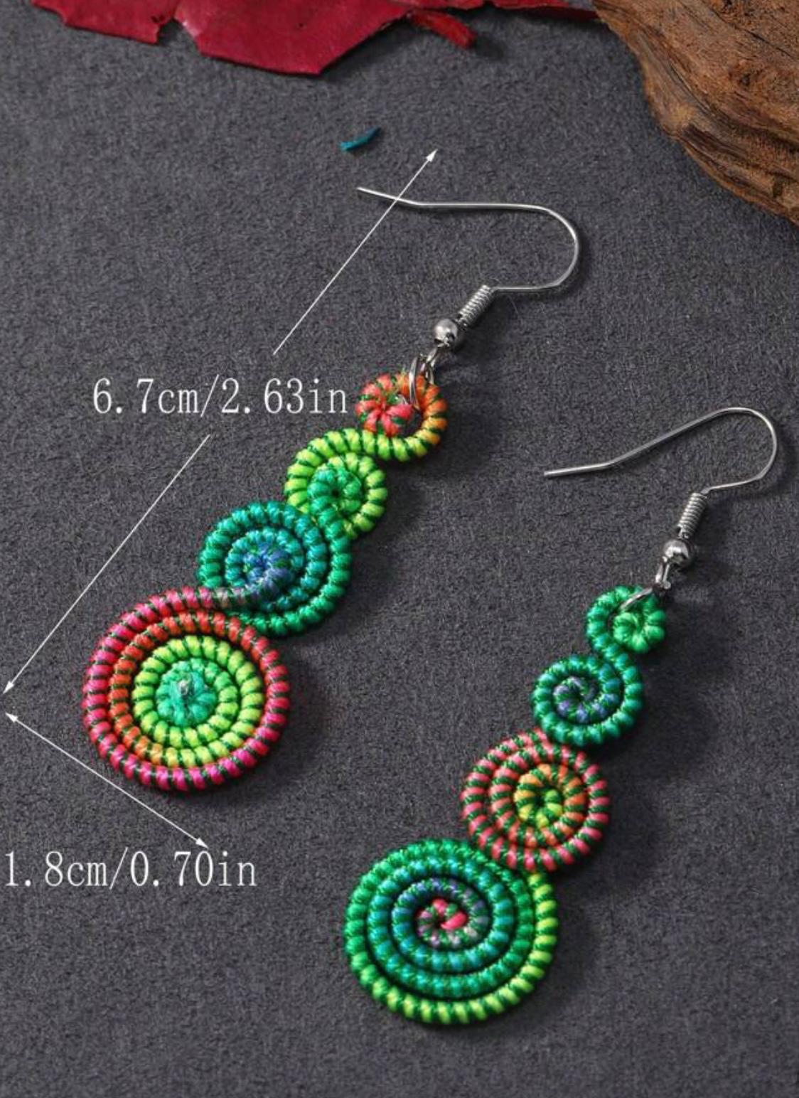 Long Retro Handmade Drop Earrings