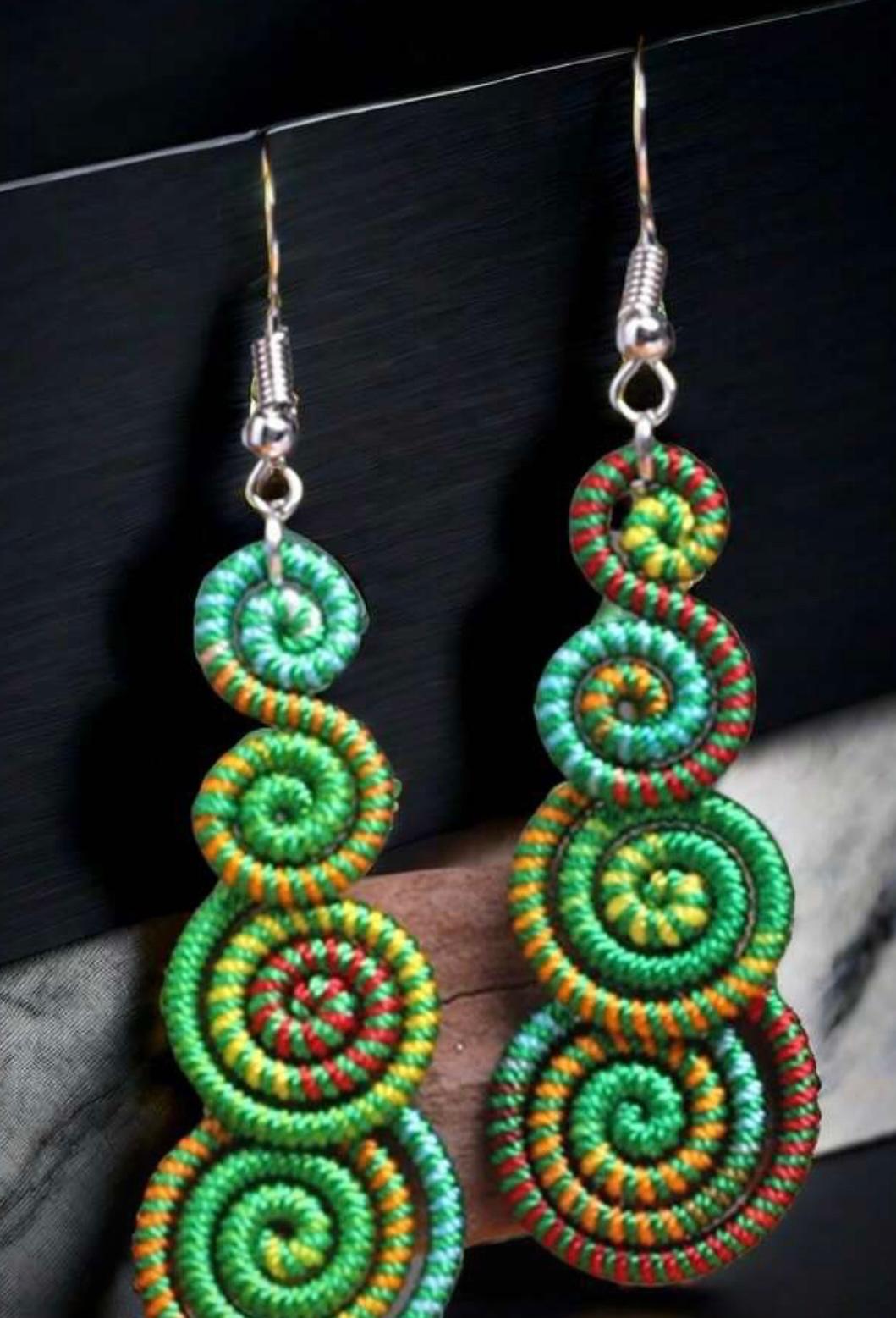 Long Retro Handmade Drop Earrings