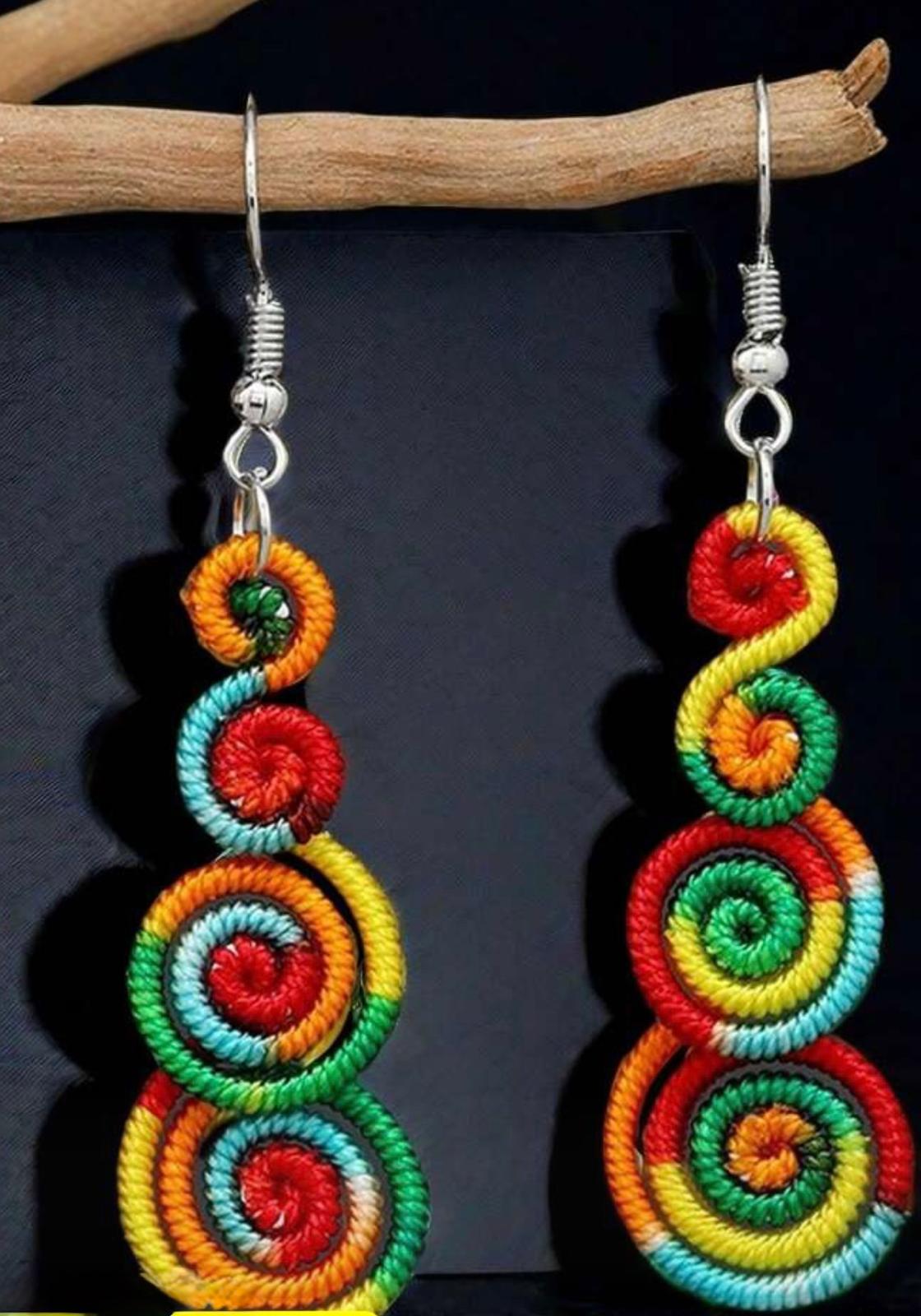 Long Retro Handmade Drop Earrings