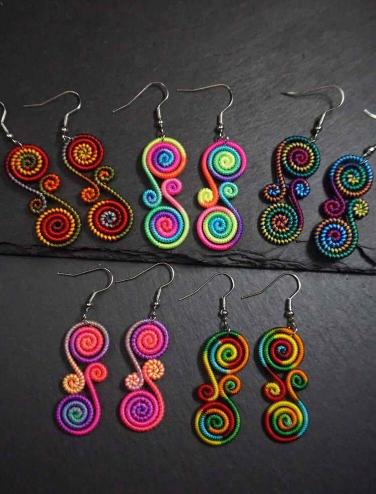 Retro Rainbow Handmade Fashionable Earrings