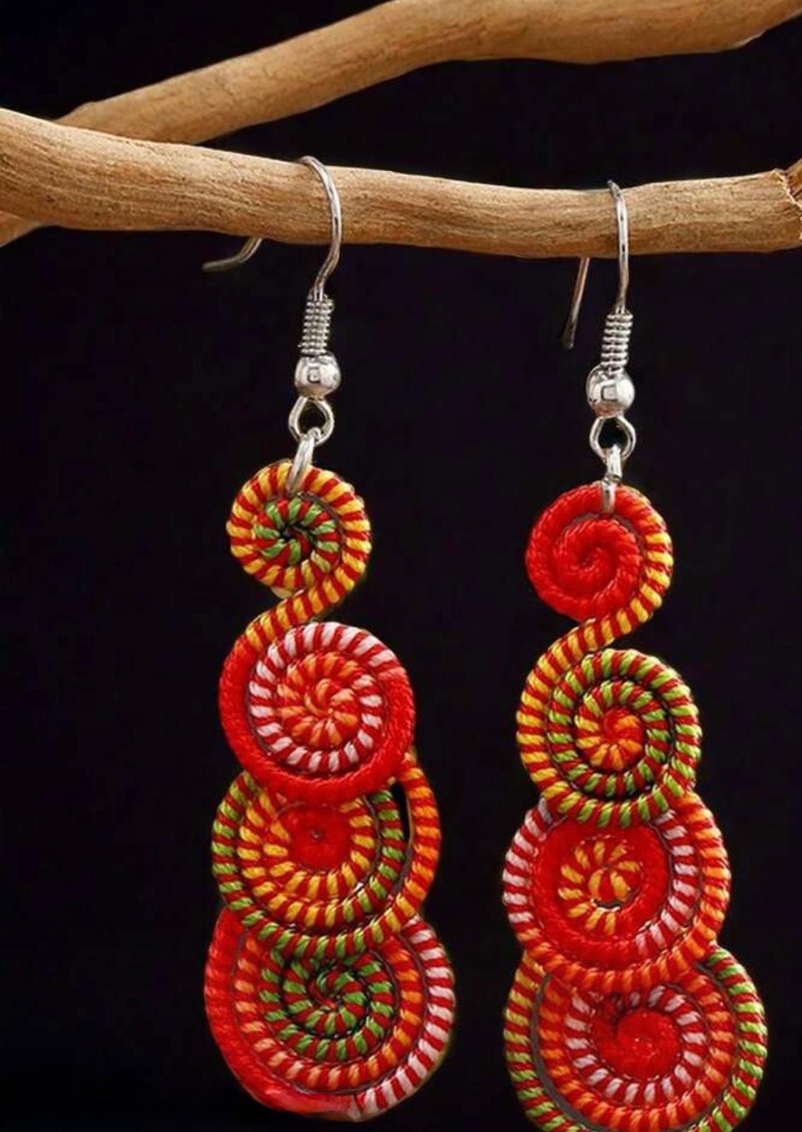 Long Retro Handmade Drop Earrings
