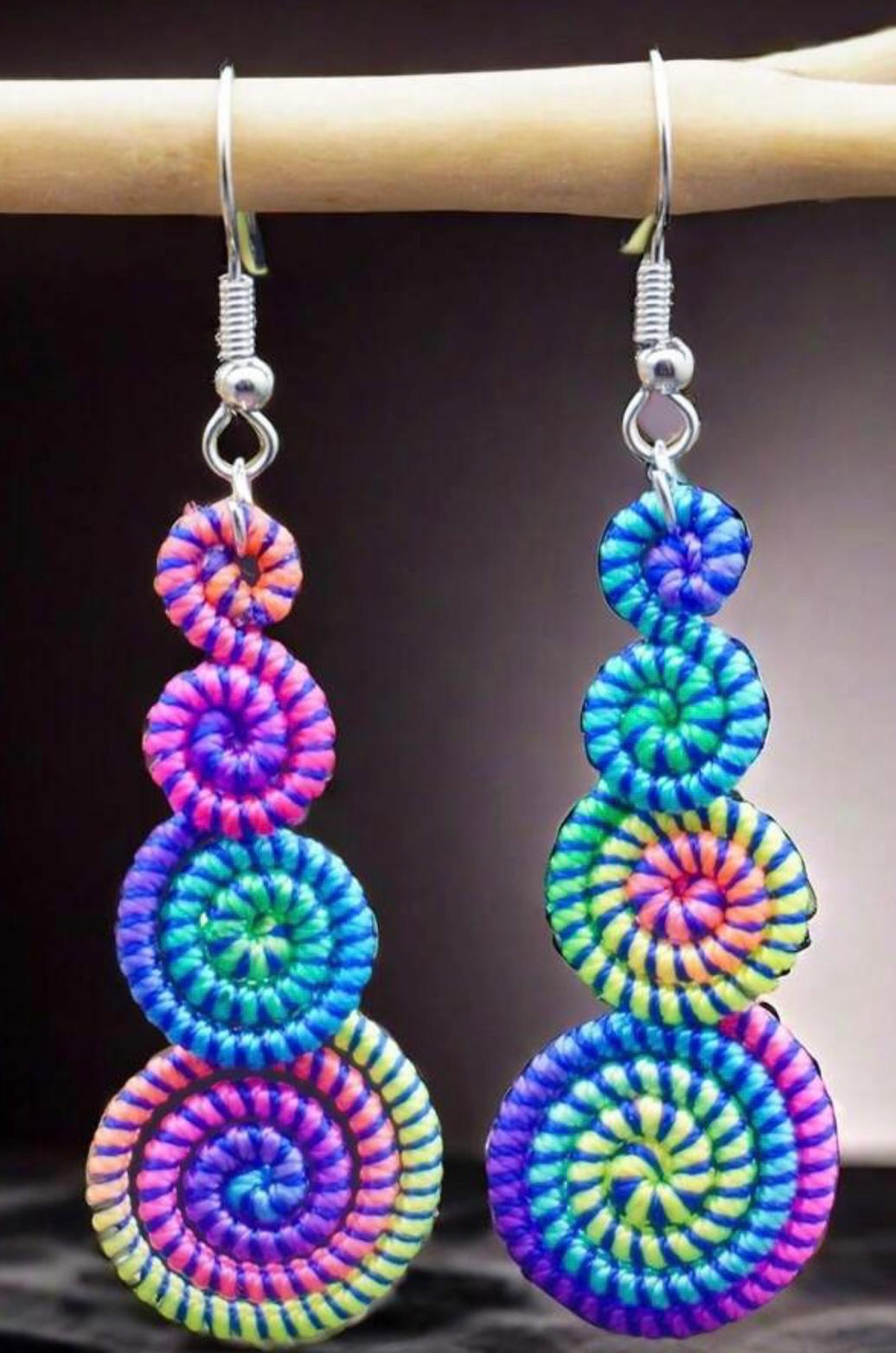 Long Retro Handmade Drop Earrings