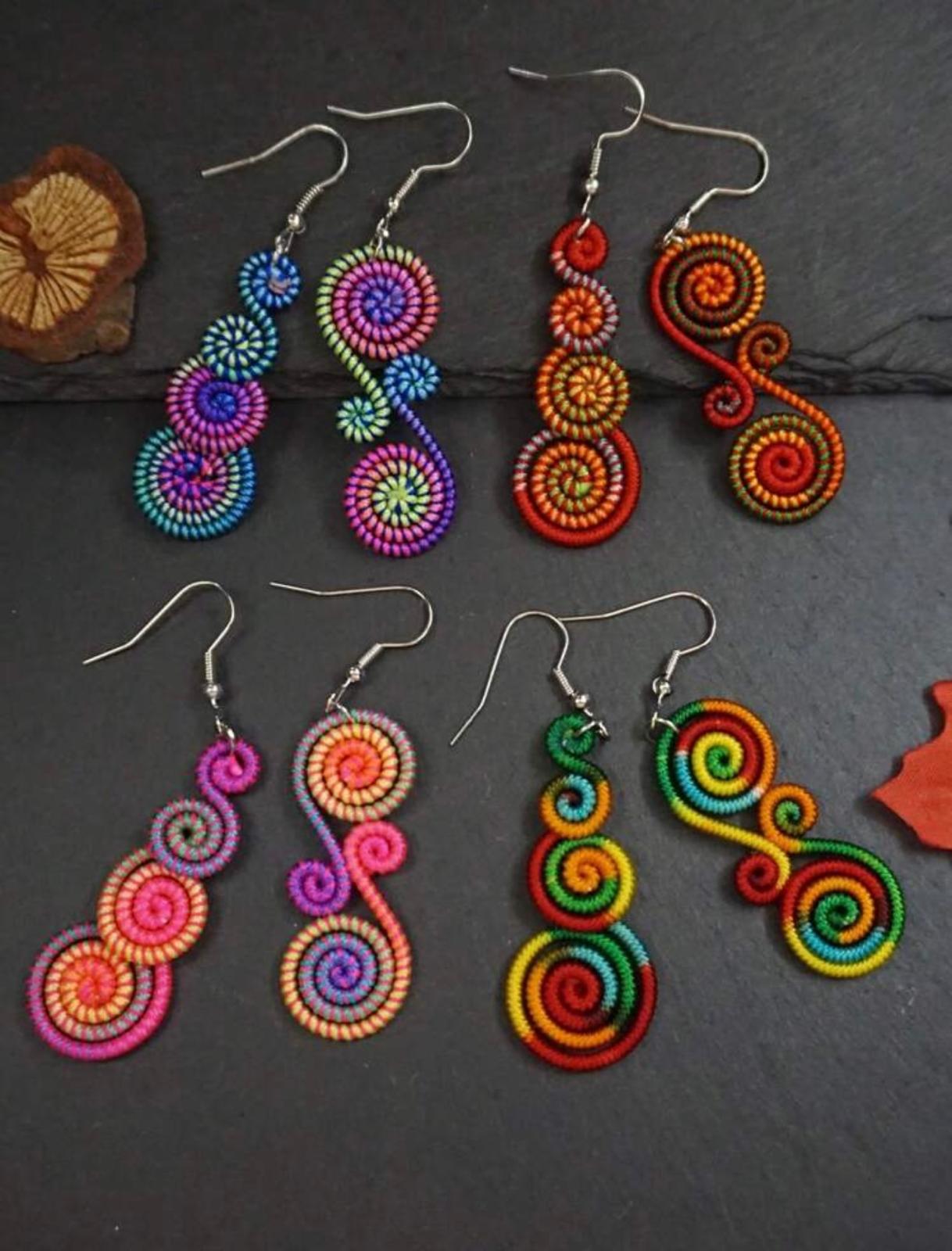 Asymmetric Handmade Drop Earrings