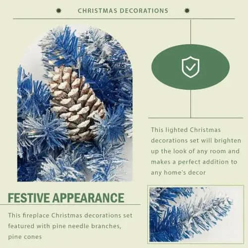 Sapin de Noël artificiel pré-illuminé, ensemble de 4 pièces