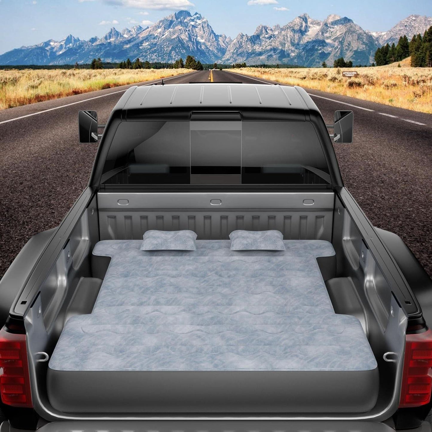 Luftmatratze für LKW-Ladeflächen, aufblasbare Matratze für kurze LKW- und Pickup-Modelle (1,70–1,80 m), ideal für Camping, Reisen und Outdoor-Aktivitäten, schnell aufblasbar, inklusive Tragetasche