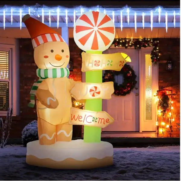 Twinkle Night Gingerbread Inflatable