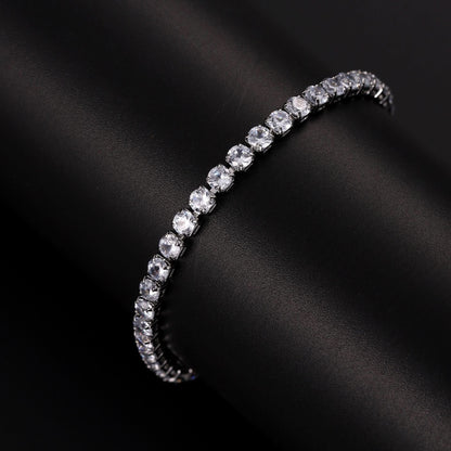 Luxury Sparkling Zircon Bracelet (Unisex) | Detachable Extender Chain | Premium Statement Jewelry for Daily, Beach, and Christmas Outfits
