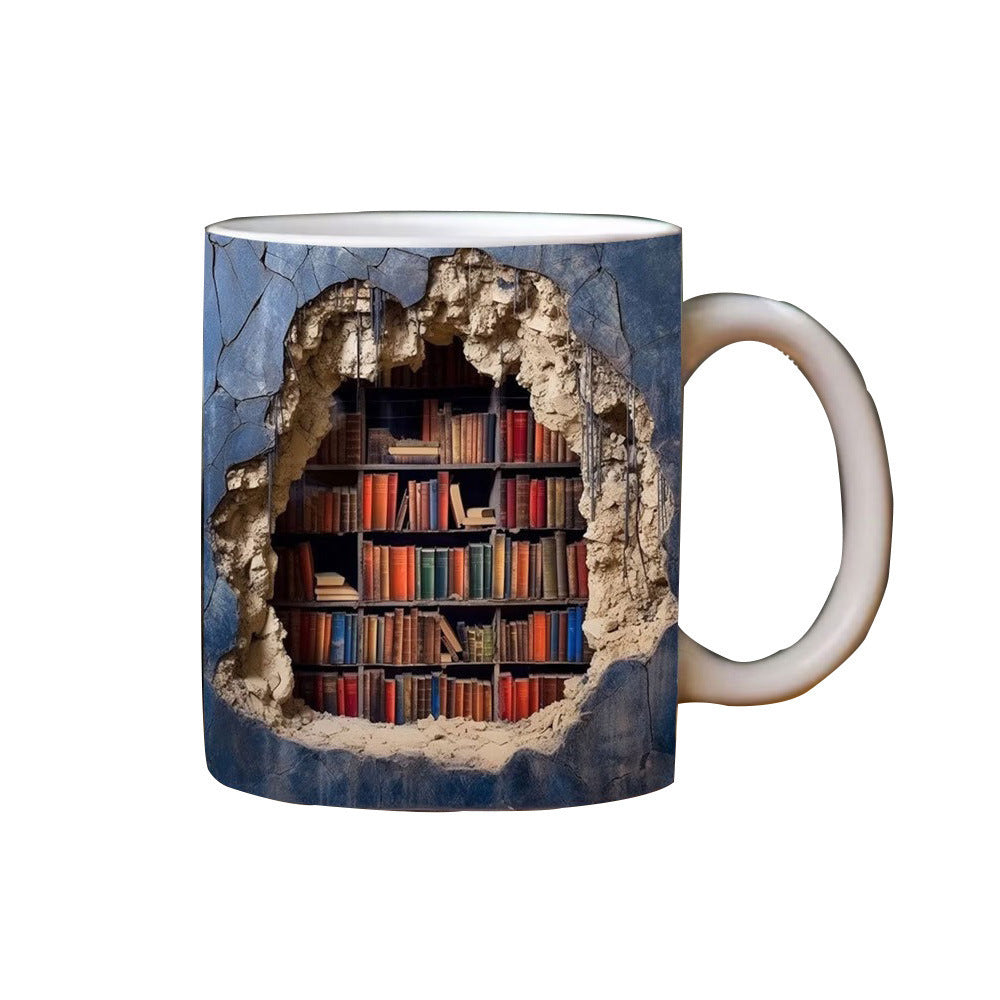 Book Mug- Ceramic 3D Printing Creative Space Multi-purpose Mug