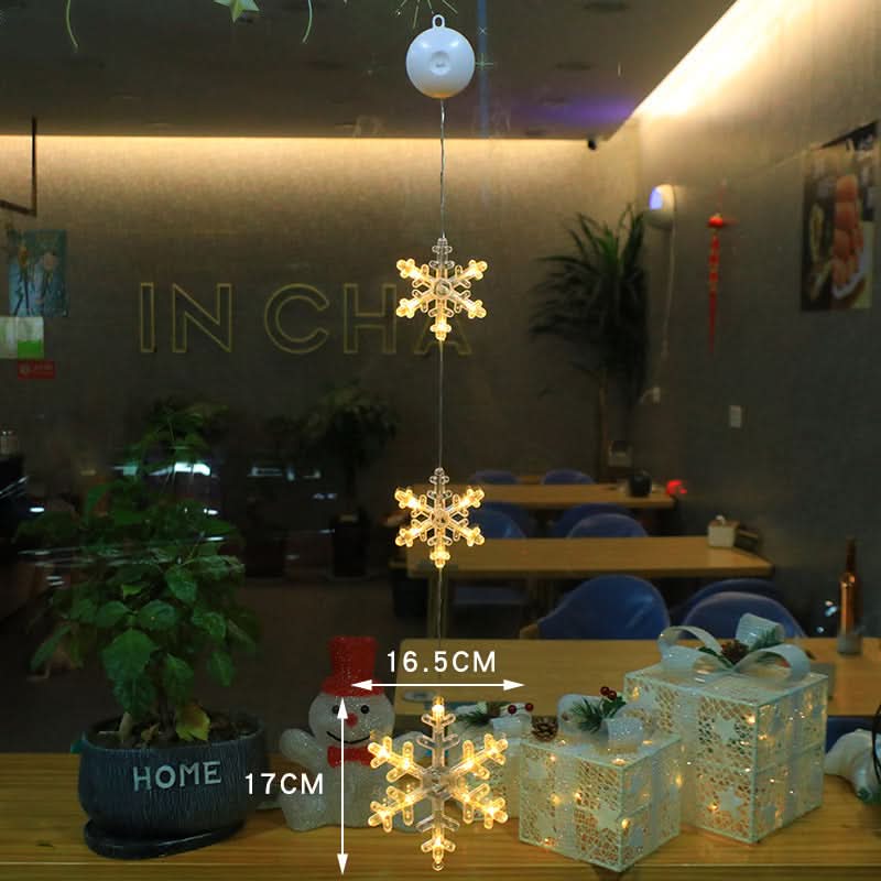 3-Pack LED Star Christmas Window Hanging Lights