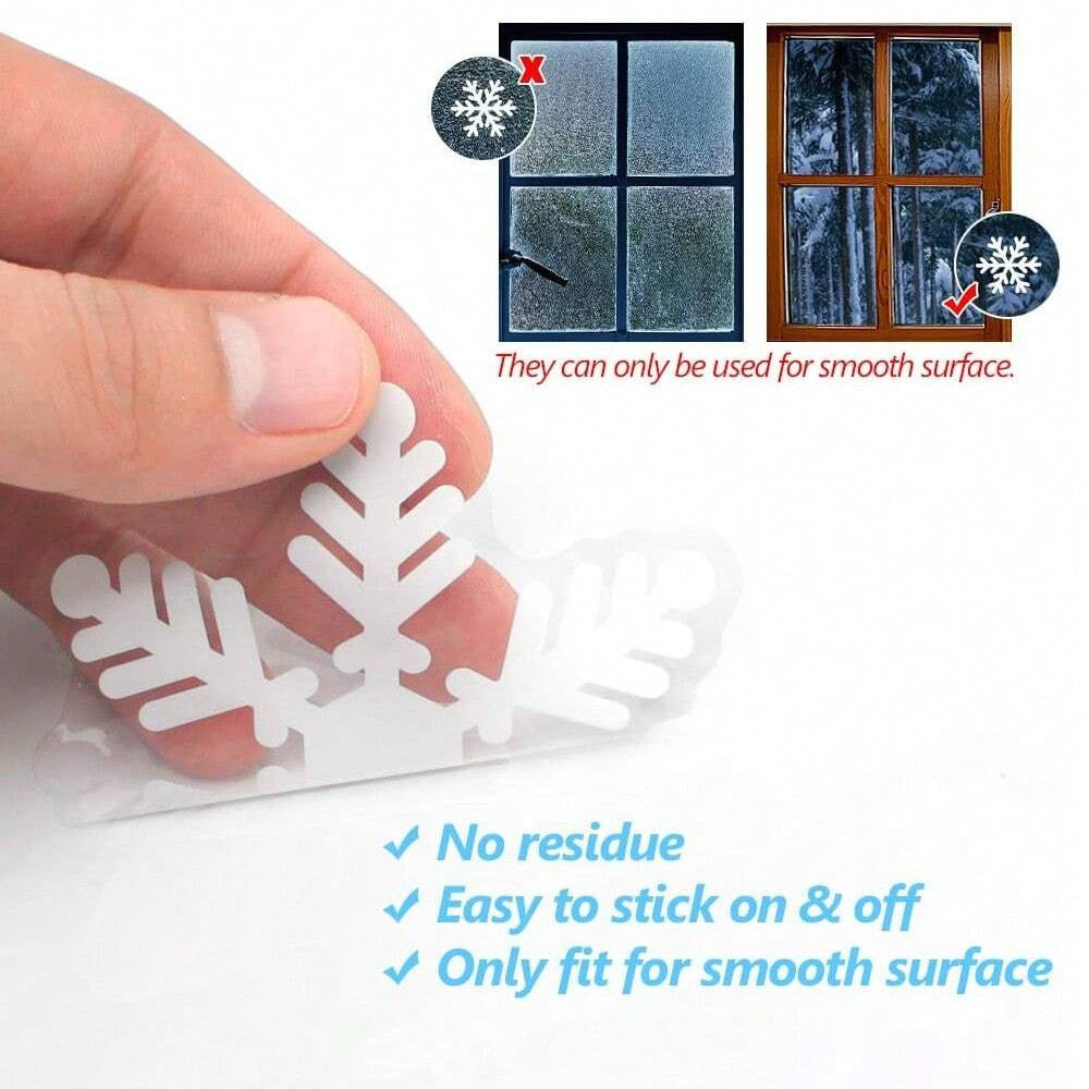 135Pcs Christmas Window Clings Snowflakes Window Decals Static Window Stickers For Christmas Decorations Window Decor Ornaments Xmas Party Supplies Thanksgiving Party Decor -5-Sheet,Christmas