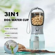 Gobelet pour chien, sac à croquettes et sac poubelle : trois-en-un, portable et multifonctionnel, pour animaux de compagnie. Accessoires pour animaux.