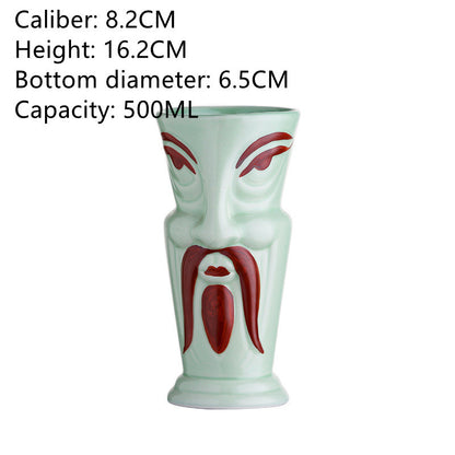 Bar Tiki Cup Ceramic Tiki Cup Cocktail Cup Hawaiian Creative Personality Wine Cup Totem Cup