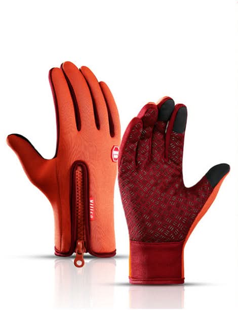 Gants d'hiver tactiles pour la moto, imperméables et doublés polaire, compatibles avec écrans tactiles et adaptés au sport.