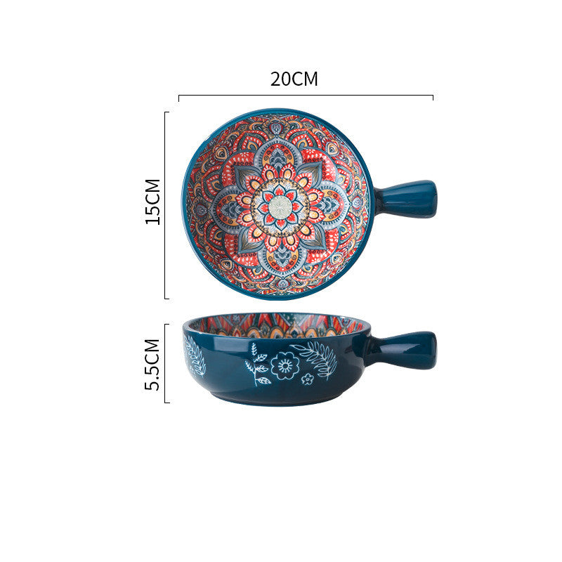 Glazed ceramic bowl red colorway