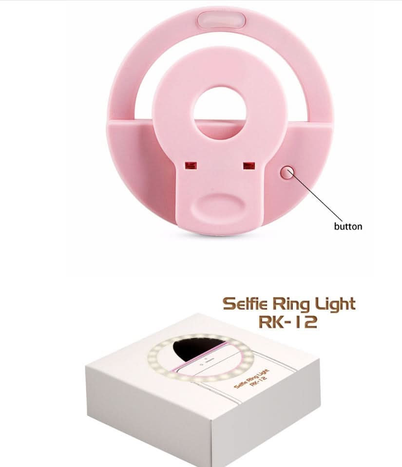 Handy-Aufhelllicht mit USB-Ladefunktion, Modell RK12, Handy-Selbstauslöser, Beauty-Aufhelllicht