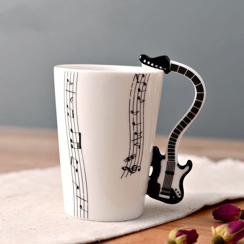 Musical Coffee Mug with saxophone handle