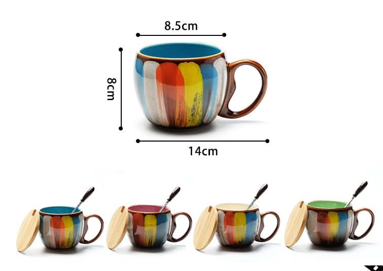 European-Style Ceramic Mug Set - 350ml