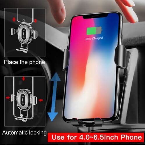 Support de charge sans fil Gravity Bracket pour voiture, chargeur sans fil deux-en-un