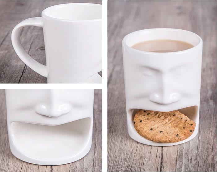 Ceramic Face-Cookie Coffee Mug