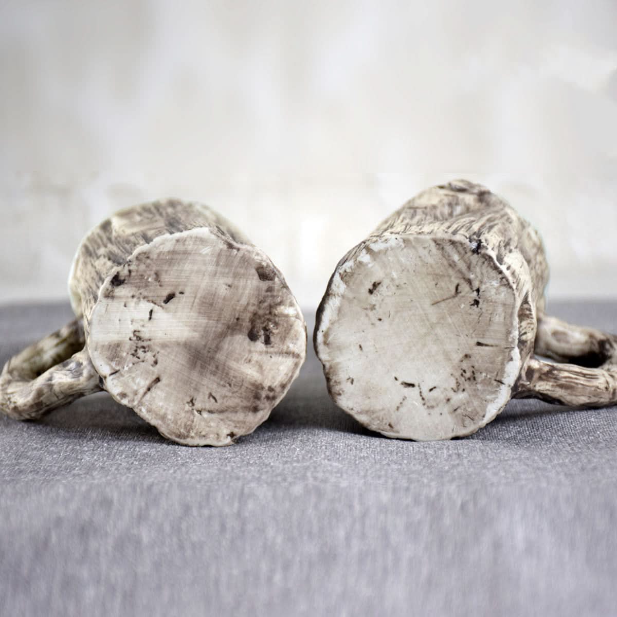 Textured Bark-Design Ceramic Mug