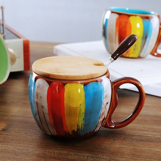 European-Style Ceramic Mug Set - 350ml