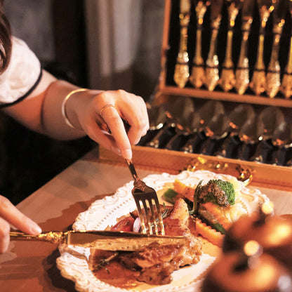 Europäisches Muster Edelstahl Empaistic Geschirrset