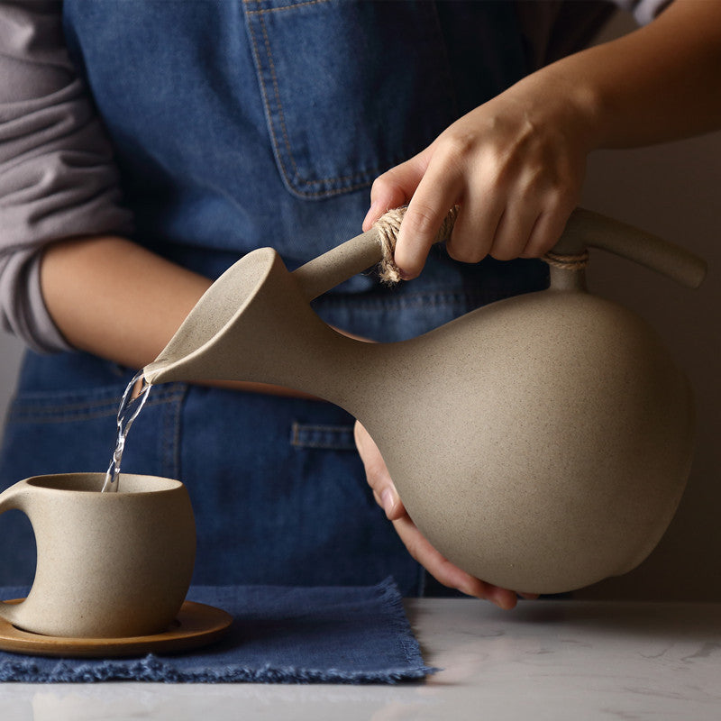 Pottery Cold Kettle Set with cups