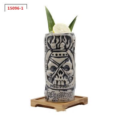 Ceramic Tiki Cocktail Cup – Hawaiian Totem Design