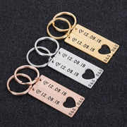 Porte-clés personnalisé en acier inoxydable pour couples – Un cadeau d'amour précieux à chérir
