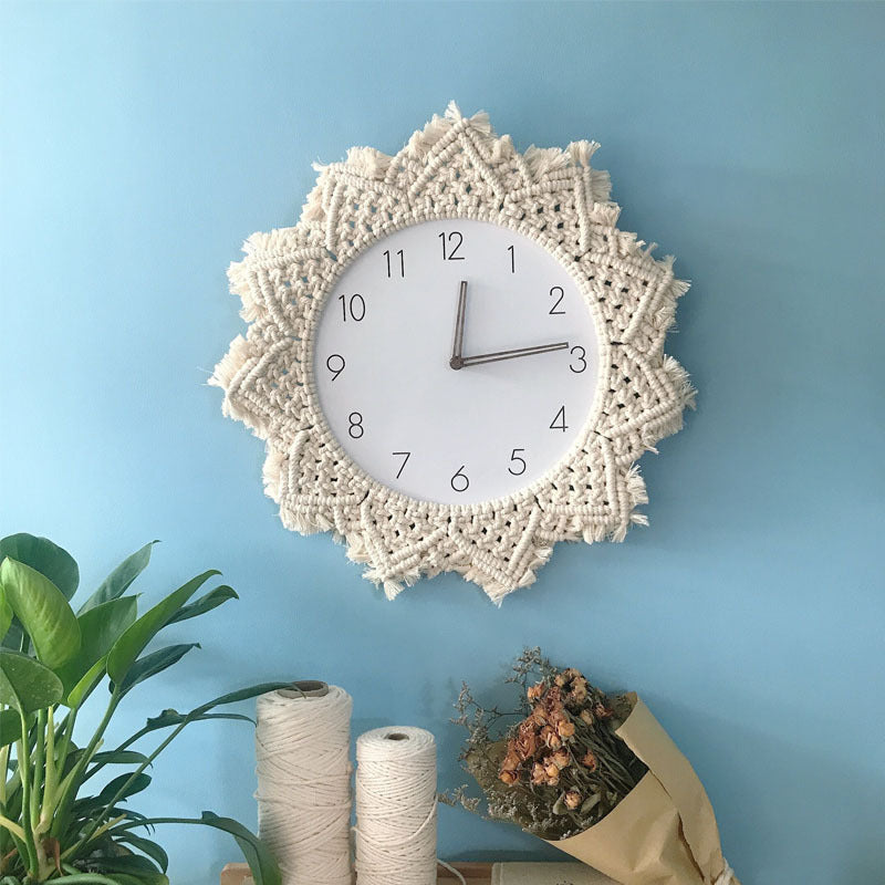 Creative Wall Clock Woven Tapestry Clock Clock