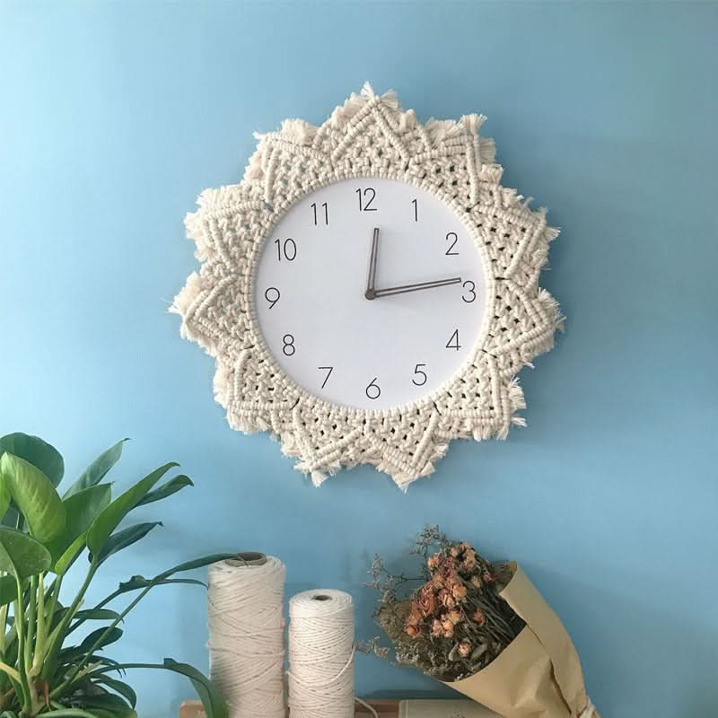 Wooden Woven Wall Clock
