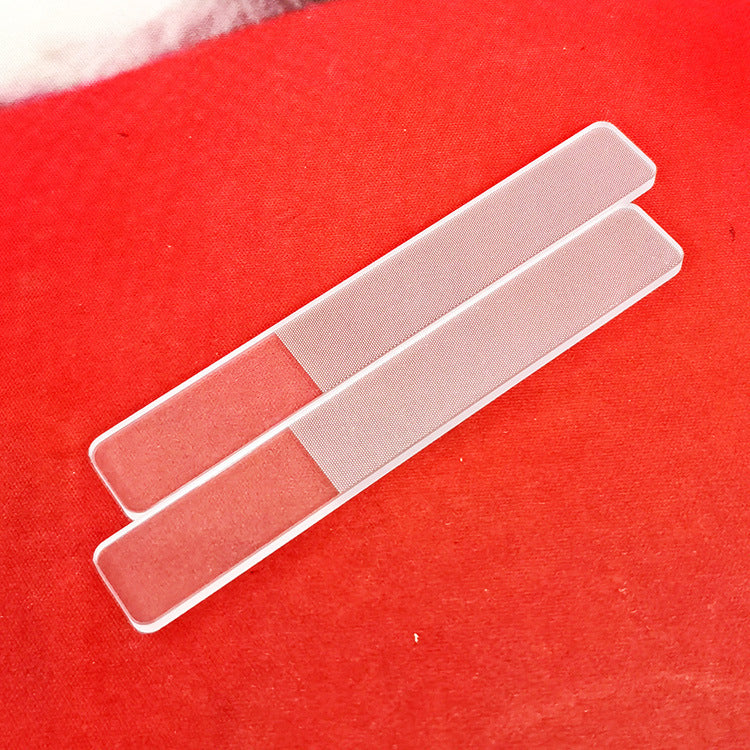 Two glass nail files