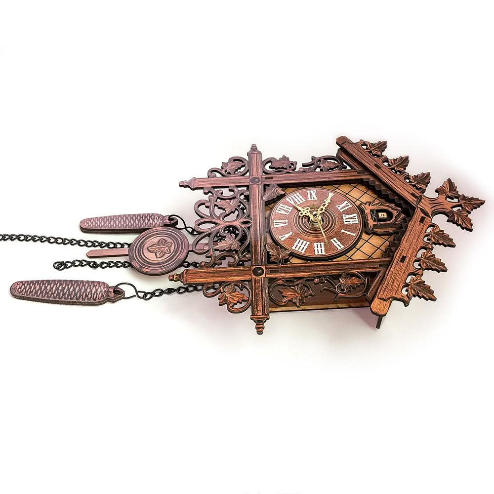 Vintage Kuckucksuhr aus Holz für die Wand, ideal für Wohnzimmer, Restaurant oder Schlafzimmer (Direktversand)