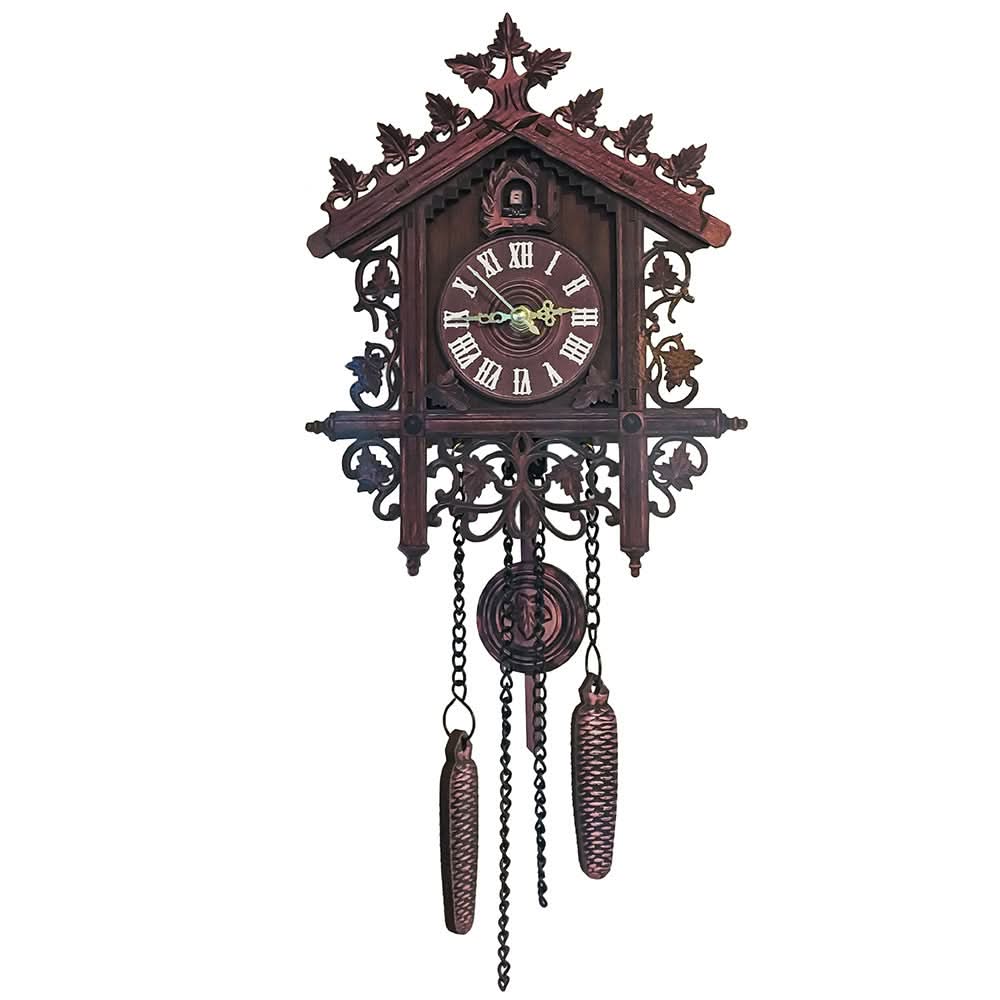Vintage Kuckucksuhr aus Holz für die Wand, ideal für Wohnzimmer, Restaurant oder Schlafzimmer (Direktversand)