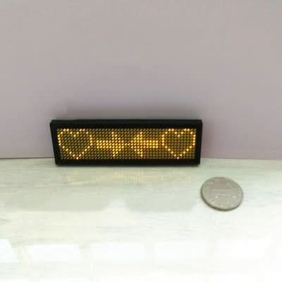 LED Scrolling Name Badge - Rechargeable Digital Display Pin