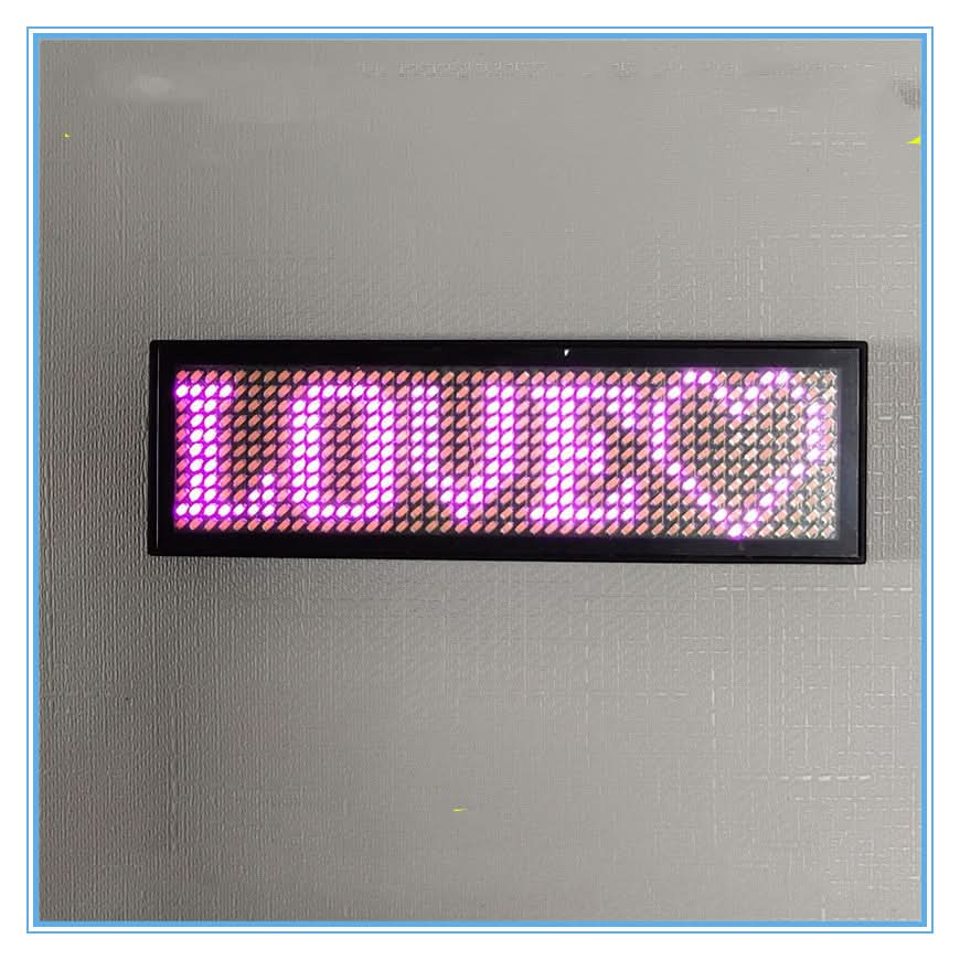 LED Scrolling Name Badge - Rechargeable Digital Display Pin