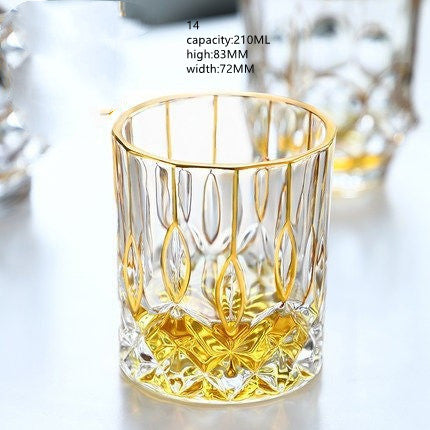 European-style wine glass detail