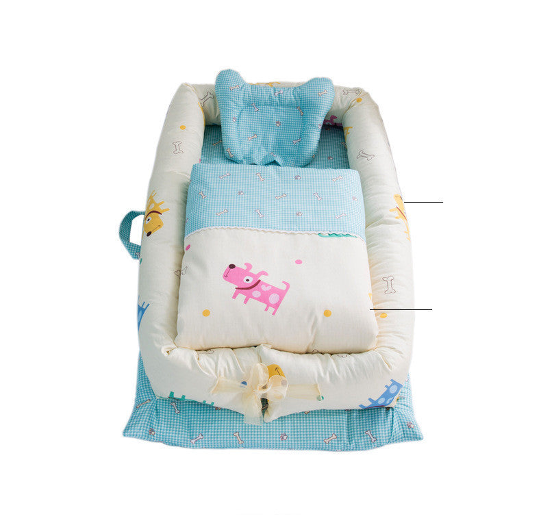 Anti-Druck-Babybett, faltbares, tragbares Babybett mit Mittelbett, Babymatratze, bionisches Reisebett