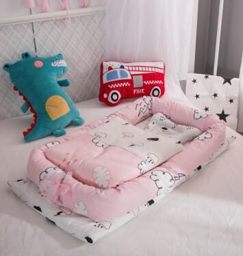 Anti-Druck-Babybett, faltbares, tragbares Babybett mit Mittelbett, Babymatratze, bionisches Reisebett