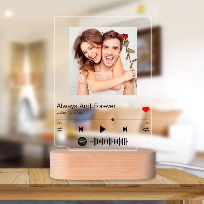 Personalized Photo Music Album Cover Night Light